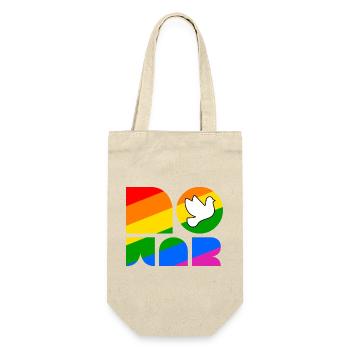 No War LGBTQ Pride Month Shirt - Geschenkbeutel für Flaschen - Natur - Vorne