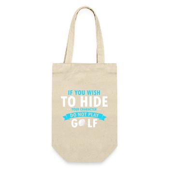 Golf Reveals Character Honest Player Humor - Geschenkbeutel für Flaschen - Natur - Vorne