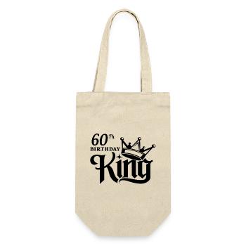 60th birthday king - Gift Bag for Bottles - nature - Front