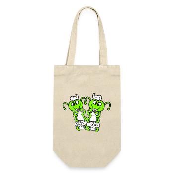 2 chenilles bébé hochet couche tétine enfant né - Sac à bouteille - nature - Devant