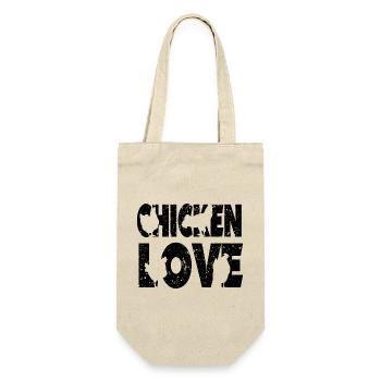 Poulet Amour Graffiti Design - Sac à bouteille - nature - Devant