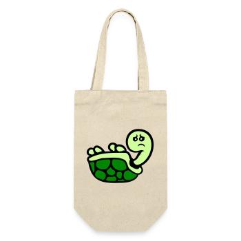Tortue renversée sur le dos, triste - Sac à bouteille - nature - Devant
