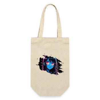 Fille d’anime au néon aux yeux brillants - Sac à bouteille - nature - Devant