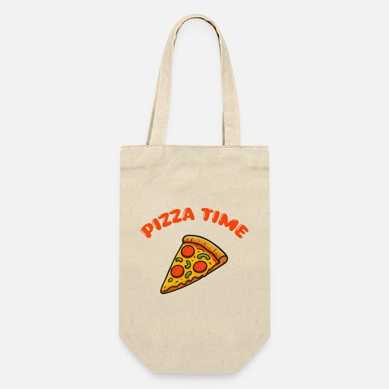 Pizza Comic - Geschenkbeutel für Flaschen - Natur