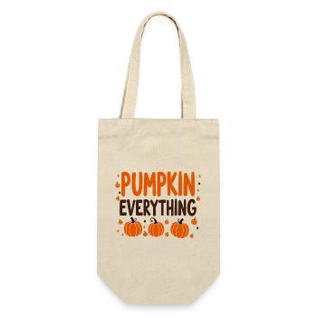Pumpkin Everything Herbst Oktober - Geschenkbeutel für Flaschen - Natur - Vorne
