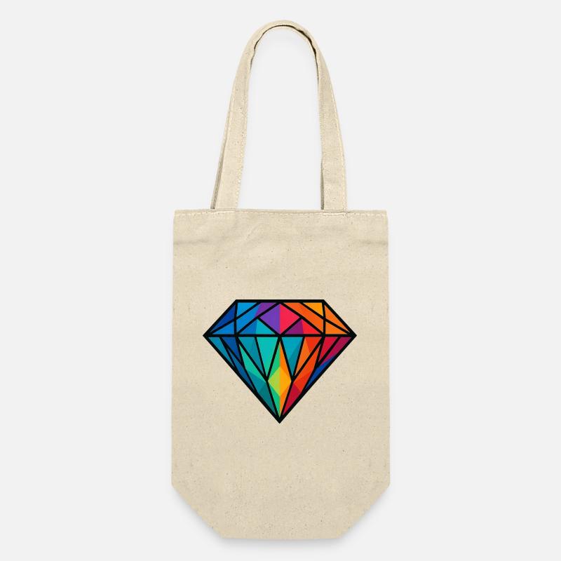 Diamant - Geschenkbeutel für Flaschen - Natur