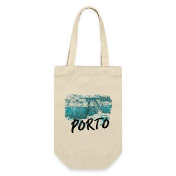 D. Luis Porto Bridge, illustration in blue, Douro - Gift Bag for Bottles - nature - Front