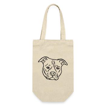 Tête de Satffordshire terrier américain - Sac à bouteille - nature - Devant