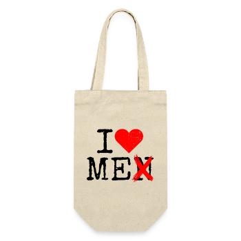 I Love Me Men Ich Liebe Mich Selbstliebe Frauen - Geschenkbeutel für Flaschen - Natur - Vorne
