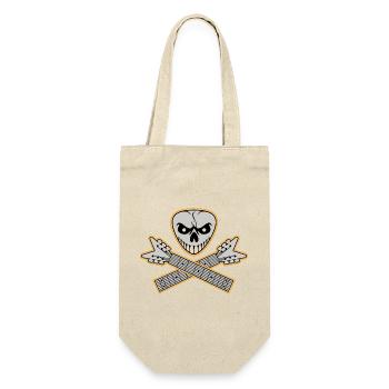 Contour orange de Skull and Crossed Guitars - Sac à bouteille - nature - Devant