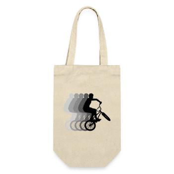 Retro 80s Bmx Bike Rider - Gift Bag for Bottles - nature - Front