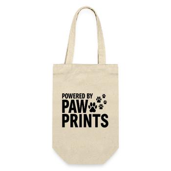 Powered By Paw Prints Dog Love Statement - Gift Bag for Bottles - nature - Front