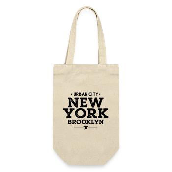 Urban City New York Brooklyn Vintage Style - Gift Bag for Bottles - nature - Front