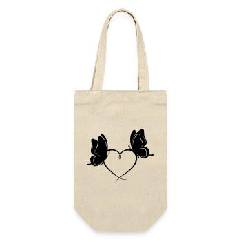 Cœur des papillons – Design amour & liberté - Sac à bouteille - nature - Devant