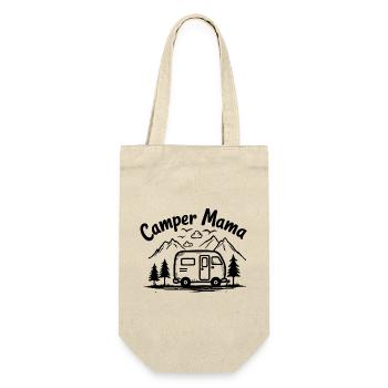 Camper Mama Abenteuer Berge Campingbus - Geschenkbeutel für Flaschen - Natur - Vorne