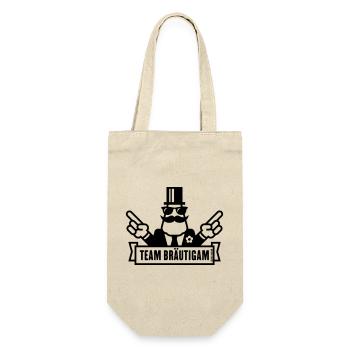 Team Groom Hand Signals (Bachelor Party Bachelor Party / 1C) - Gift Bag for Bottles - nature - Front
