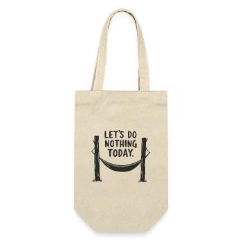 Let's do nothing today Hammock Relaxation - Gift Bag for Bottles - nature - Front