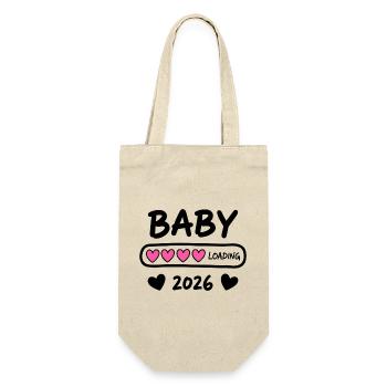 Baby Loading 2026 Pregnancy Parents - Gift Bag for Bottles - nature - Front