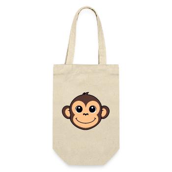 Cheerful Monkey Cartoon - Gift Bag for Bottles - nature - Front