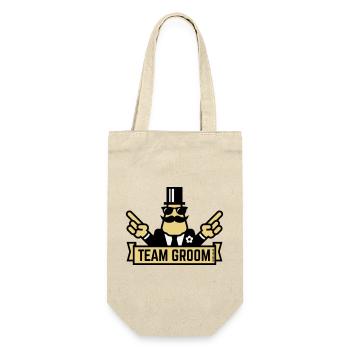 Team Groom (Pointing Stag Night Bachelor Party 3C) - Gift Bag for Bottles - nature - Front