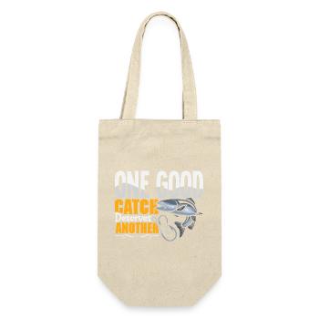 Fishing Angler Fish Fisherman Sayings Petri Heil - Gift Bag for Bottles - nature - Front