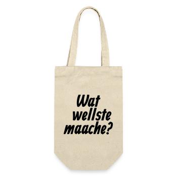 Wat wellste maache? - Et Kölsche Jrundjesetz §7 - Geschenkbeutel für Flaschen - Natur - Vorne
