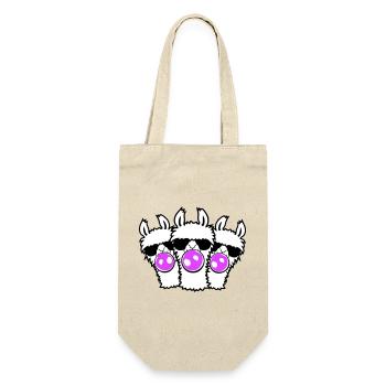 Three Llamas Bubblegum Sunglasses Squad Group Cute - Gift Bag for Bottles - nature - Front