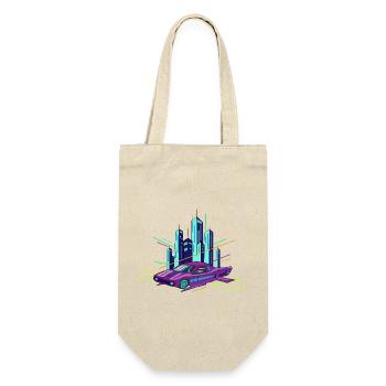 Neon Cruiser over Skyline - Gift Bag for Bottles - nature - Front