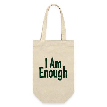 I Am Enough Self-Confidence Statement - Gift Bag for Bottles - nature - Front