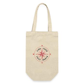 Find Your True North Compass Compass Rose Symbol - Gift Bag for Bottles - nature - Front