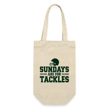 Sundays are for Tackles Football Fan Sport - Gift Bag for Bottles - nature - Front