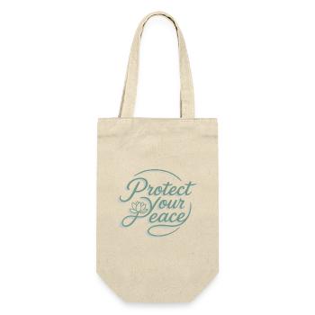 Protect Your Peace Lotus Flower Yoga Spirit - Gift Bag for Bottles - nature - Front