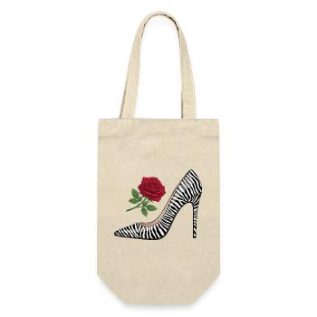 Rose à talons hauts zèbre - Sac à bouteille - nature - Devant