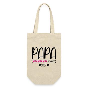 Papa 2027 chargeant avec barre de chargement au cœur - Sac à bouteille - nature - Devant