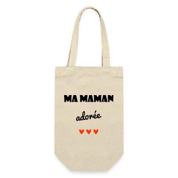 MOM. MOTHER'S DAY. HEART. FEAST. HAPPY BIRTHDAY - Gift Bag for Bottles - nature - Front