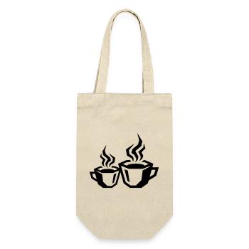 kaffee symbol coffee - Geschenkbeutel für Flaschen - Natur - Vorne