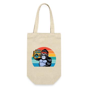 Retro Jungle Vibes for Music & Gorilla Fans - Gift Bag for Bottles - nature - Front