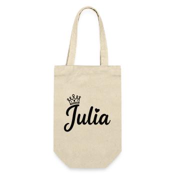 Juliette Nom Couronne Calligraphie personnalisée - Sac à bouteille - nature - Devant