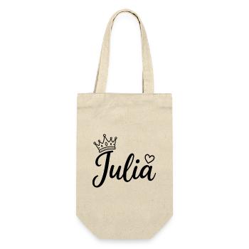 Juliette Nom Couronne Calligraphie personnalisée - Sac à bouteille - nature - Devant