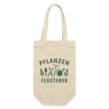 Pflanzen Flüsterer - Retro Gärtner Natur - Geschenkbeutel für Flaschen - Natur - Vorne