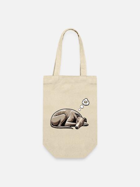 Whippet Windhund Whippets Windhundbesitzer - Geschenkbeutel für Flaschen - Natur