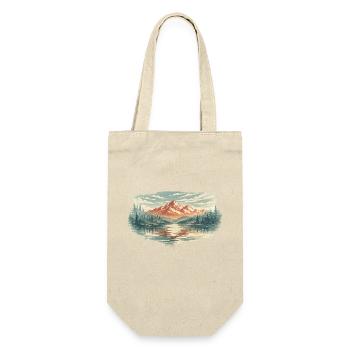 Pastel Mountain Lake - Geschenkbeutel für Flaschen - Natur - Vorne
