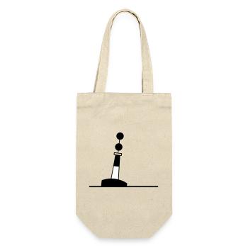 Tonne - Boje Nordsee Segeln Ostsee Maritim - Geschenkbeutel für Flaschen - Natur - Vorne