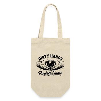 Dirty Hands Perfect Game Boule Petanque Sport - Geschenkbeutel für Flaschen - Natur - Vorne