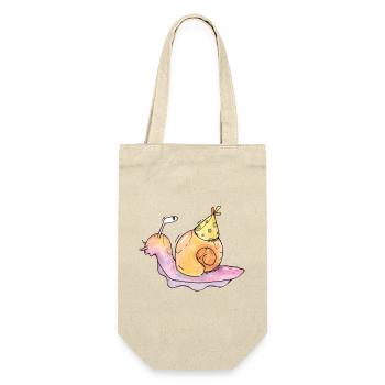 Cute Birthday Snail Watercolor - Gift Bag for Bottles - nature - Front