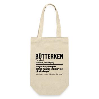 Bütterken Definition, Ruhrpott, Ruhrgeiet Dialekt - Geschenkbeutel für Flaschen - Natur - Vorne