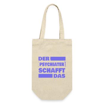 Beruf Psychiater - Geschenkbeutel für Flaschen - Natur - Vorne