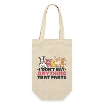 Vegan Humor Fun - Geschenkbeutel für Flaschen - Natur - Vorne
