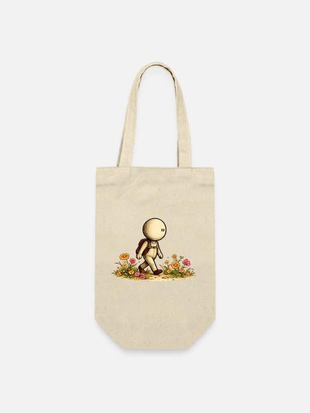 Der kleine Gedanke | Wanderer - Geschenkbeutel für Flaschen - Natur