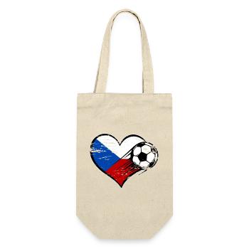 Flag football de la République tchèque avec le cœur utilisé - Sac à bouteille - nature - Devant